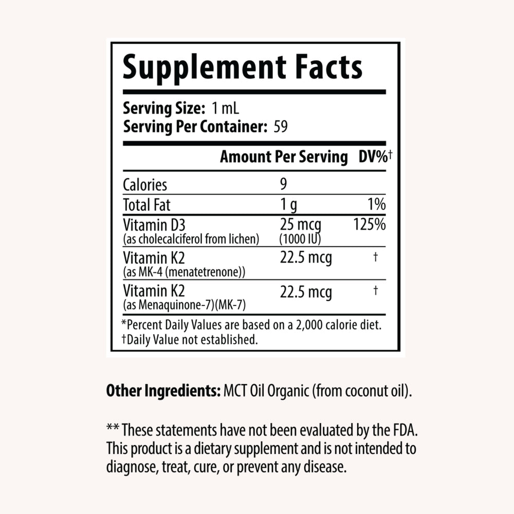 Plant-based D3 drops derived from lichen