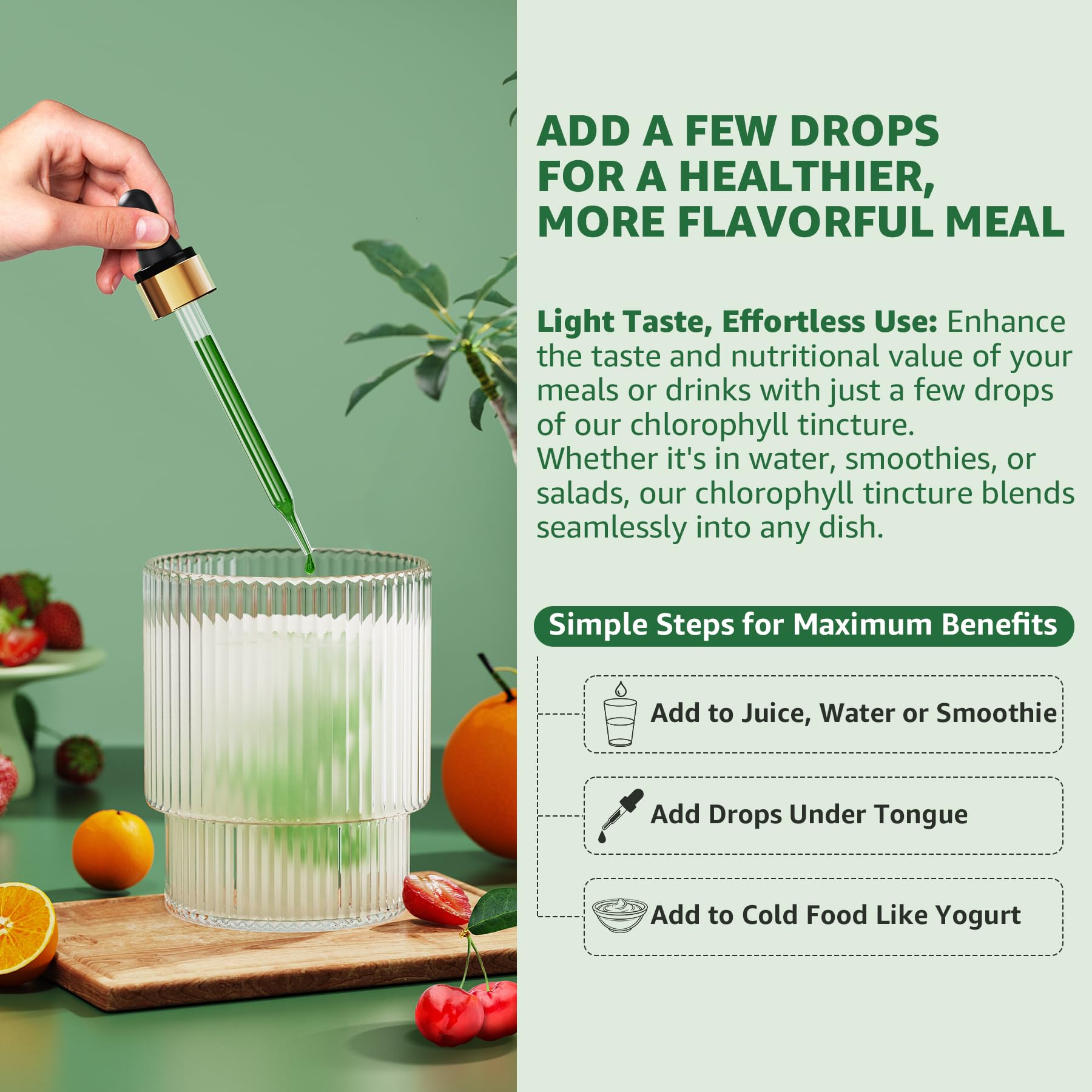 Premium plant-based organic ingredients in bottle