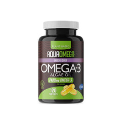 Bottle of algae-sourced Omega-3 EPA and DHA softgels, 120 count