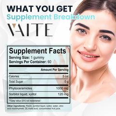 Plant-based rice-derived phytoceramides beauty supplement
