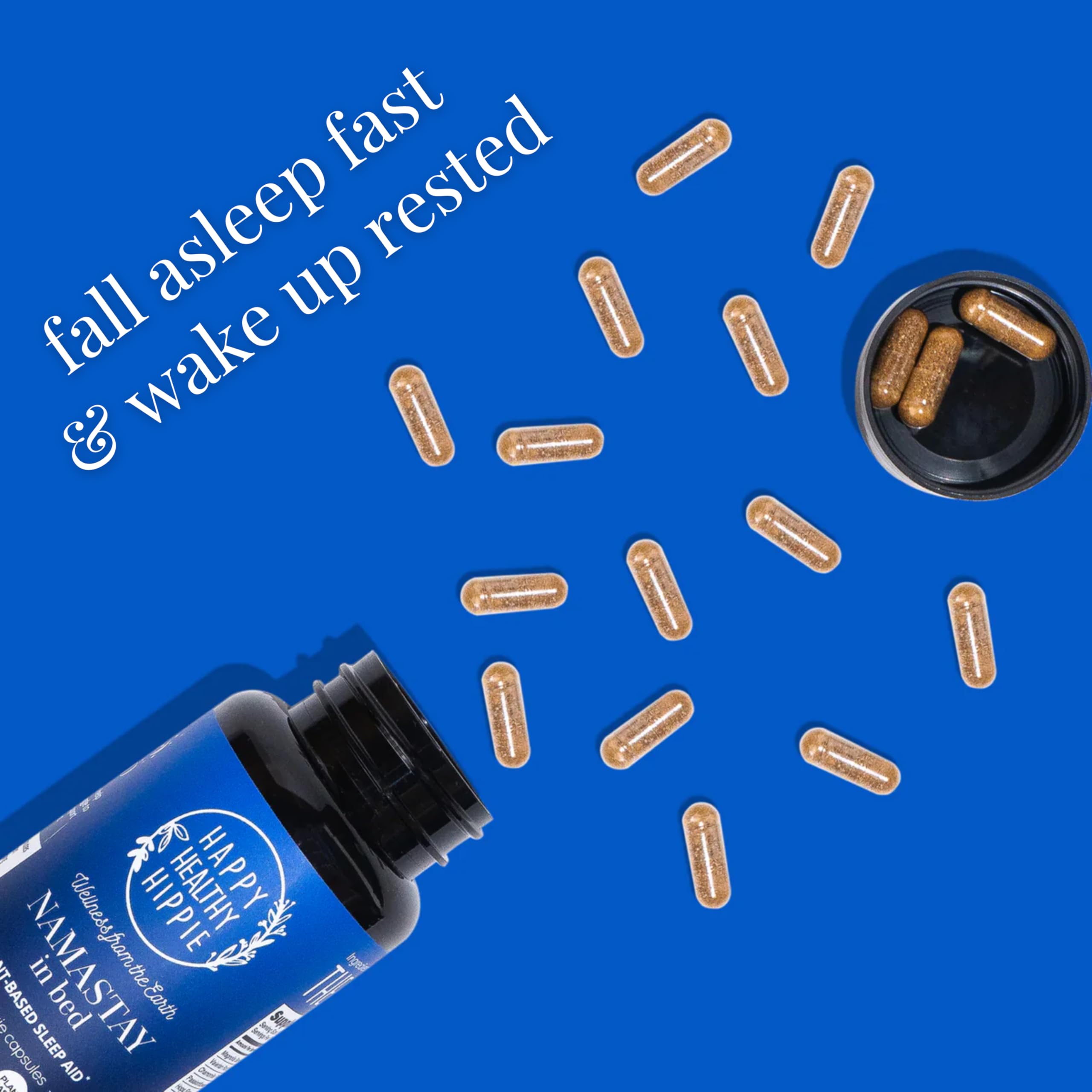 Plant-based sleep supplement featuring valerian, chamomile, L-Theanine – 60 count