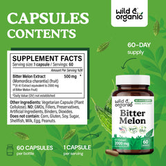 Vegan bitter melon capsules with plant-based coating