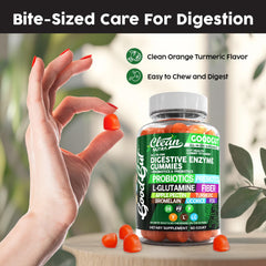 Plant-based vegan digestive enzyme gummies close-up
