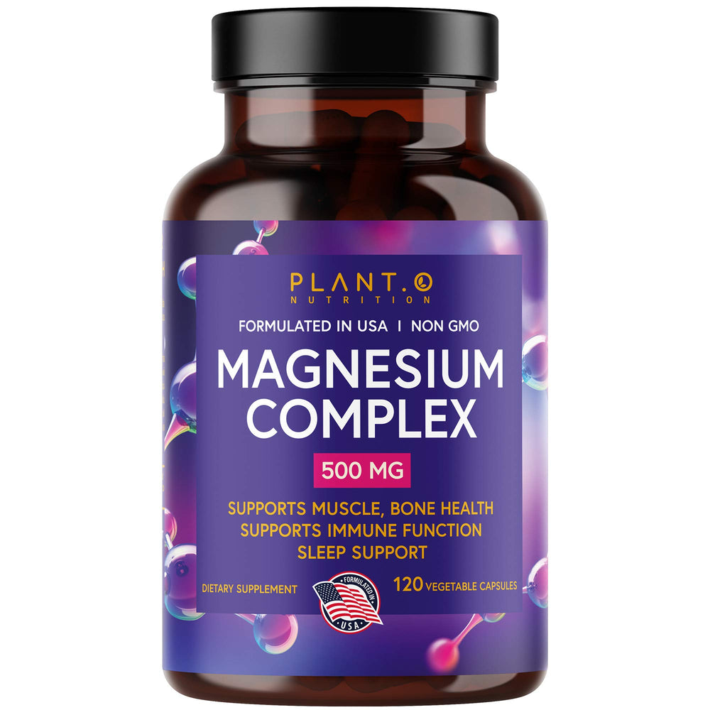 Plant.O Magnesium 500mg vegan oxide and citrate capsules