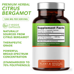 60 vegetarian capsules of citrus bergamot extract