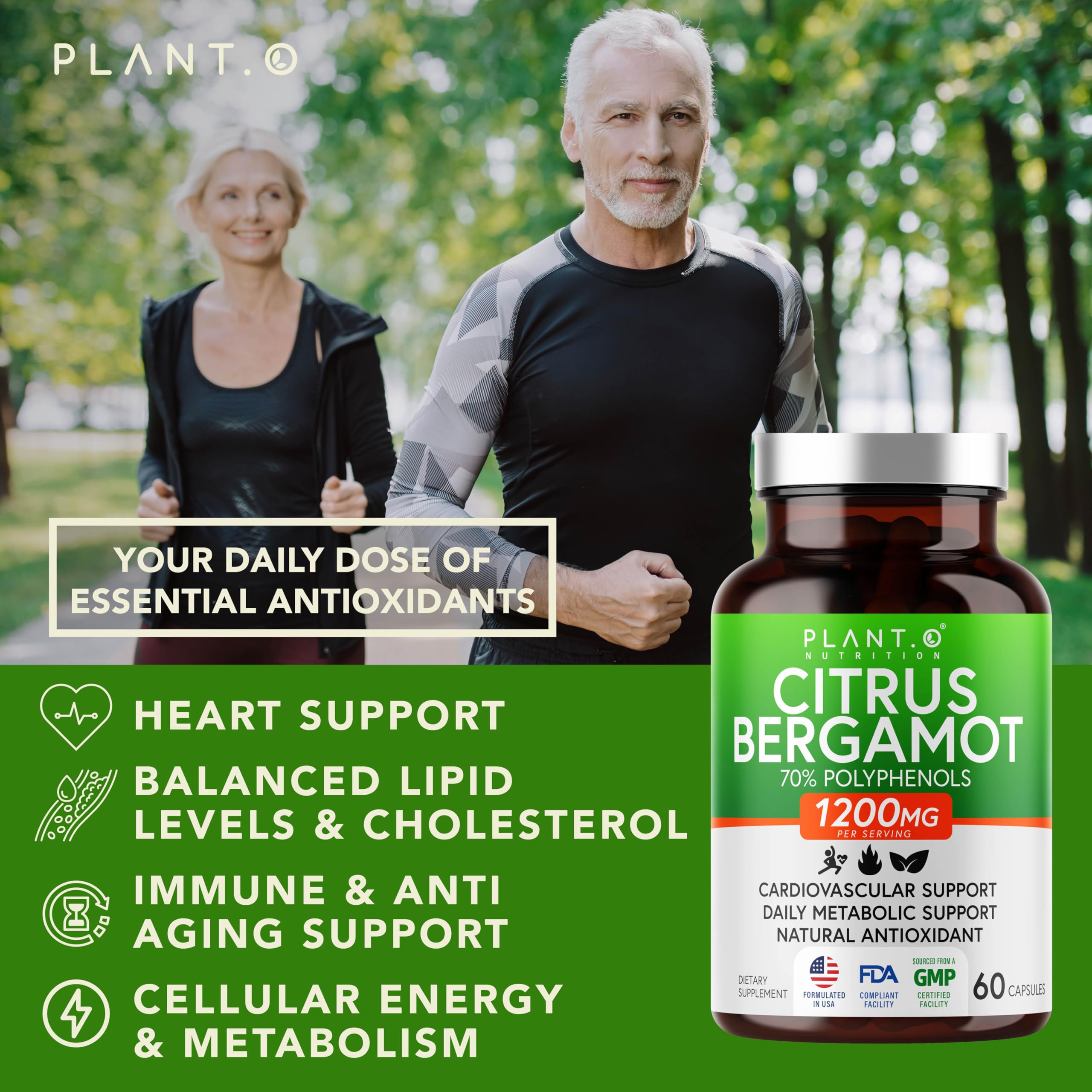 Pure Citrus Bergamot Extract with 70% polyphenols for heart health