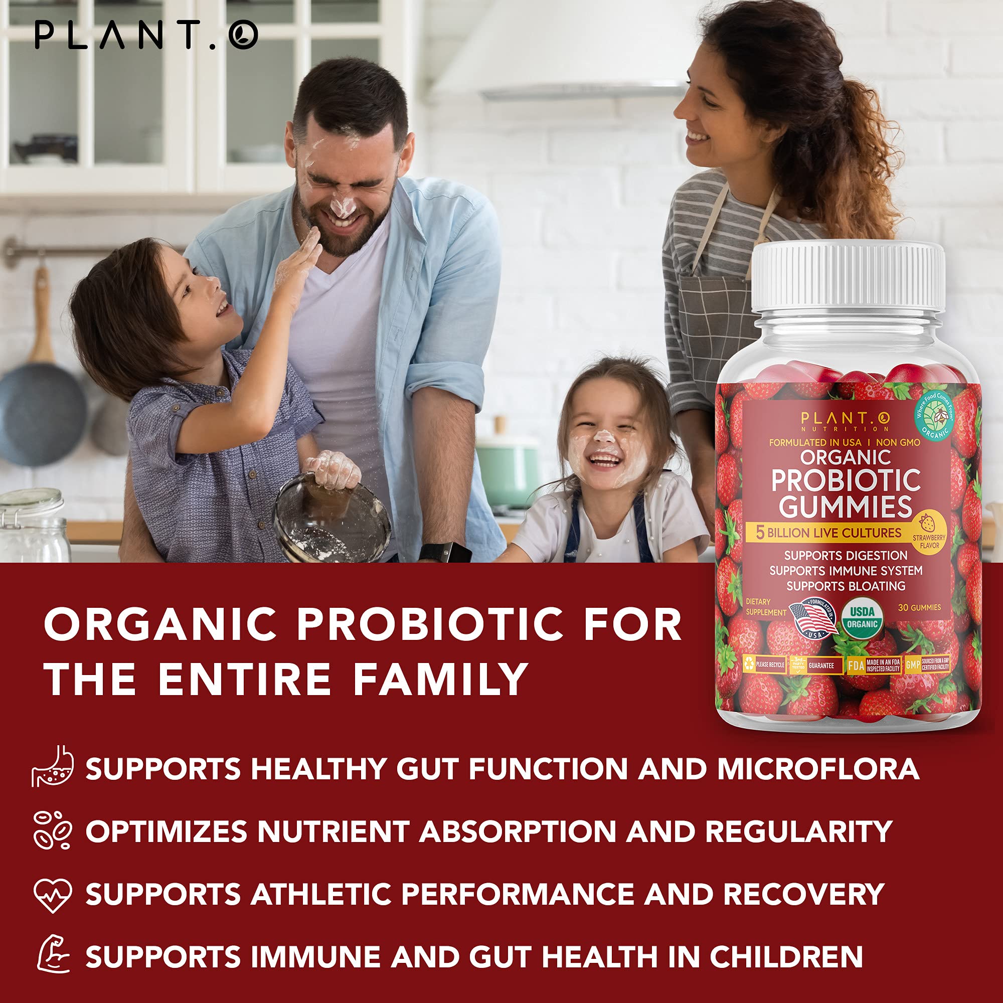 Kids Probiotics Gummies with Non-GMO Citrus Pectin