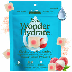 Plant People WonderHydrate bottle with lychee flavor for on-the-go hydration