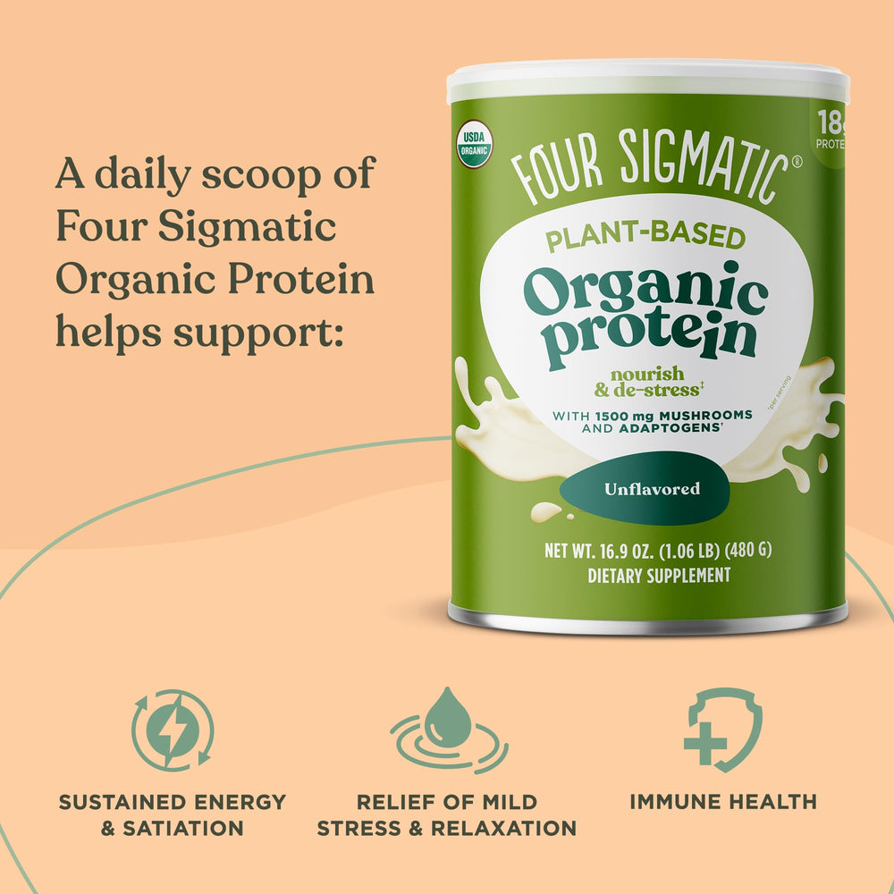 Plant-based protein powder being poured into a bowl or mixer