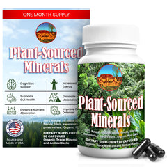 Bottle label showing Plant-Sourced Minerals