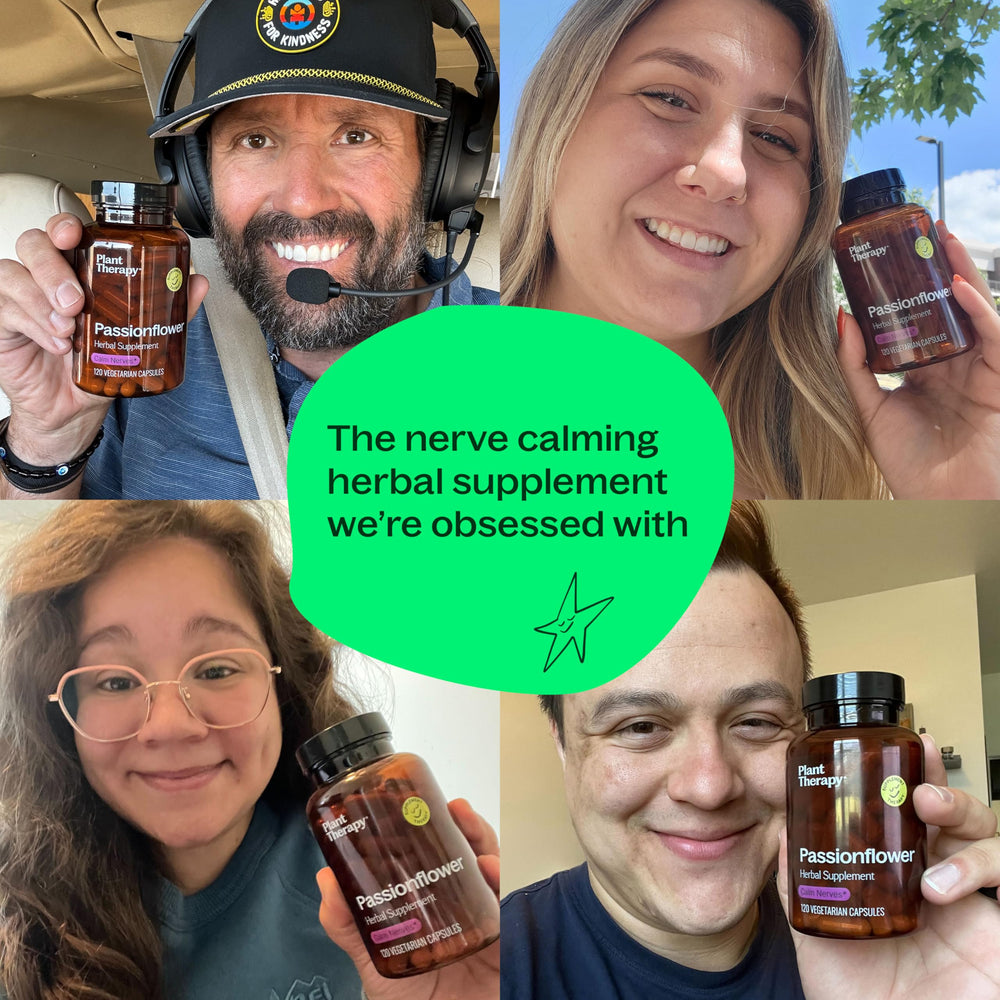 Label of Plant Therapy Passion Flower Capsules