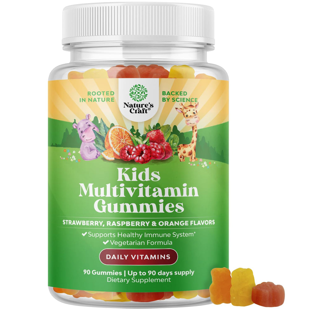 Plant Based Kids Multivitamin Gummies bottle and packaging
