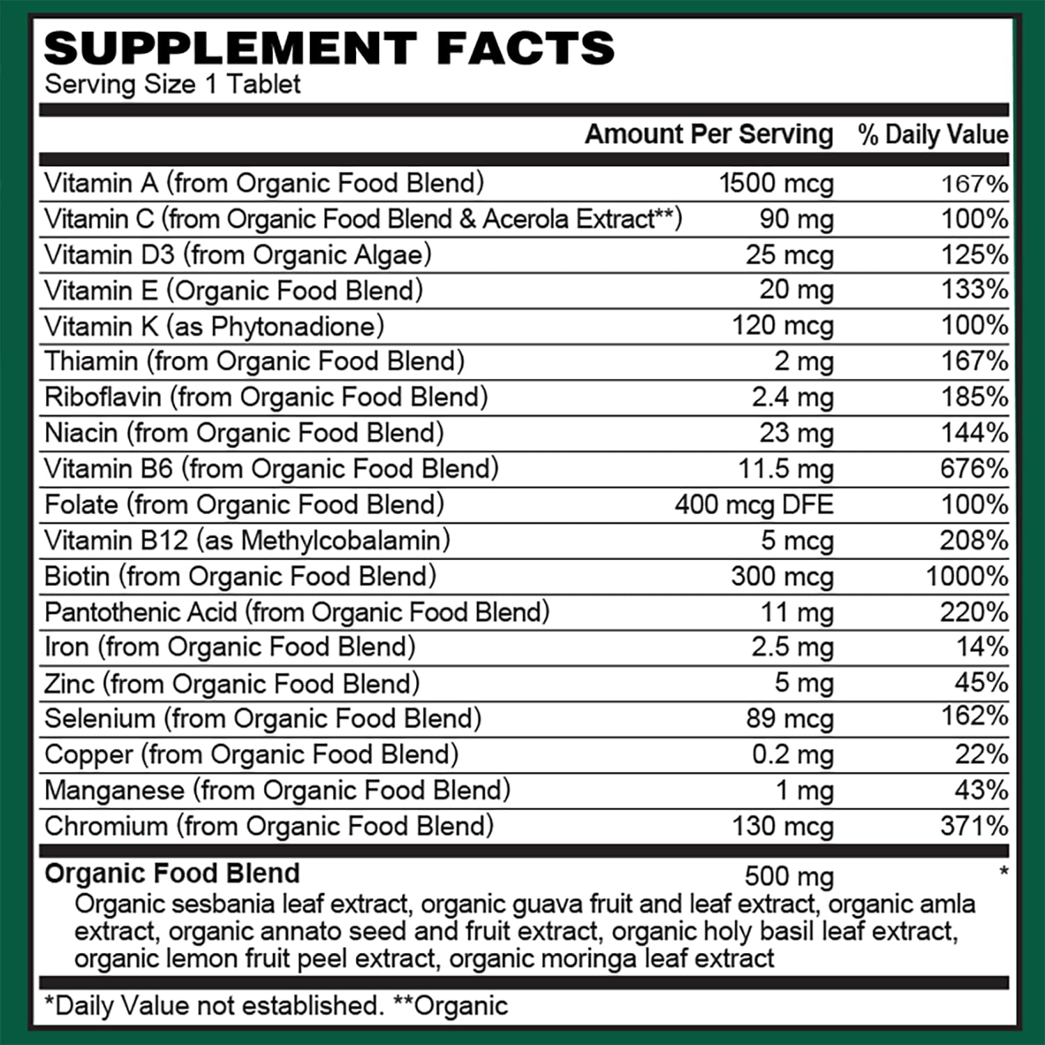 One month supply showing 30 tablets and packaging
