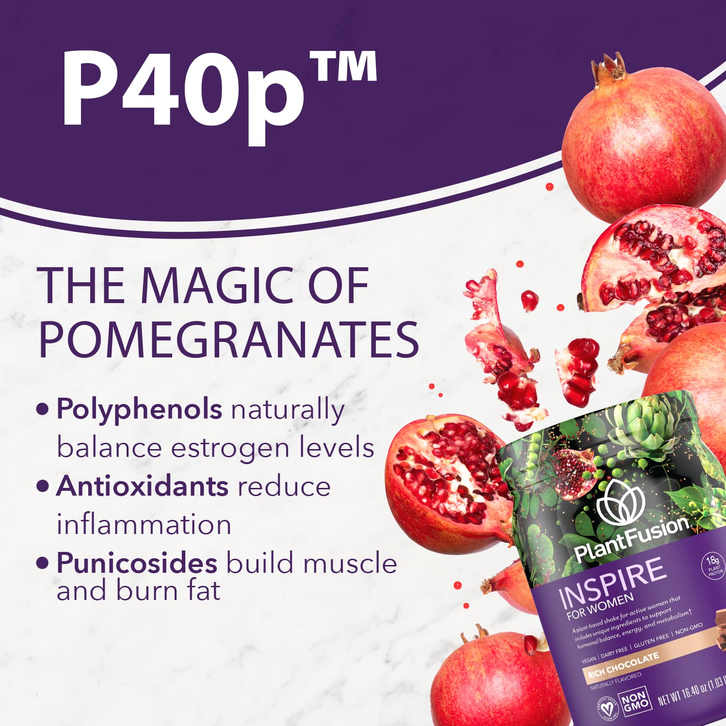 PlantFusion Inspire non-dairy symbol communicates lactose-free plant protein