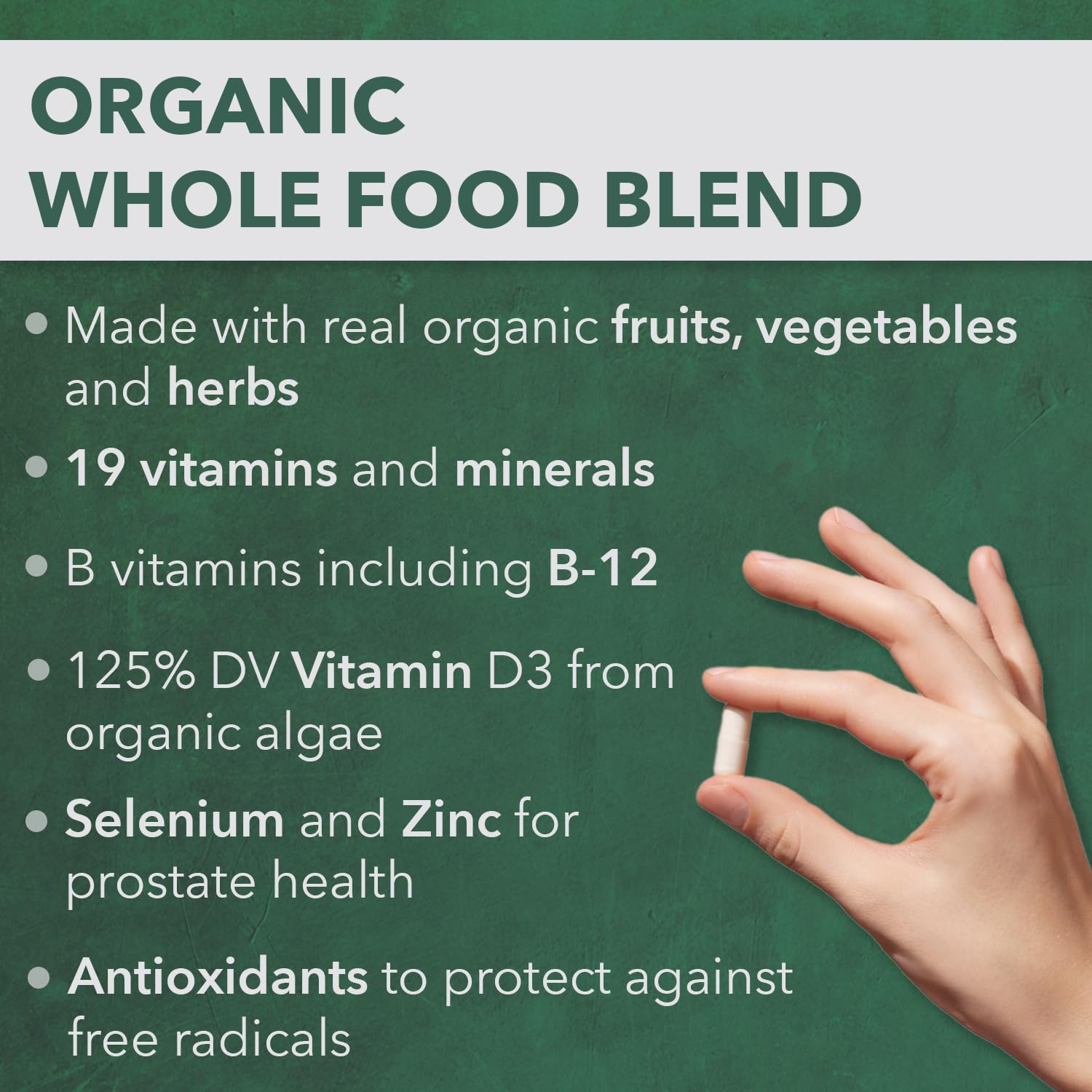 Packaging label with USDA Organic and Non-GMO icons