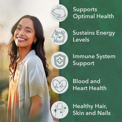 Close-up of the vitamin tablet showing whole-food complex