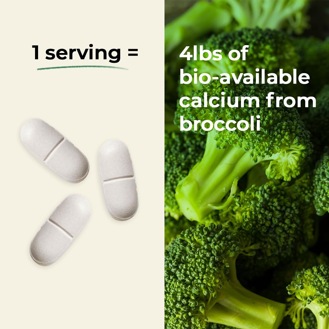 Supplement facts and dosage panel for PlantFusion Vegan Calcium