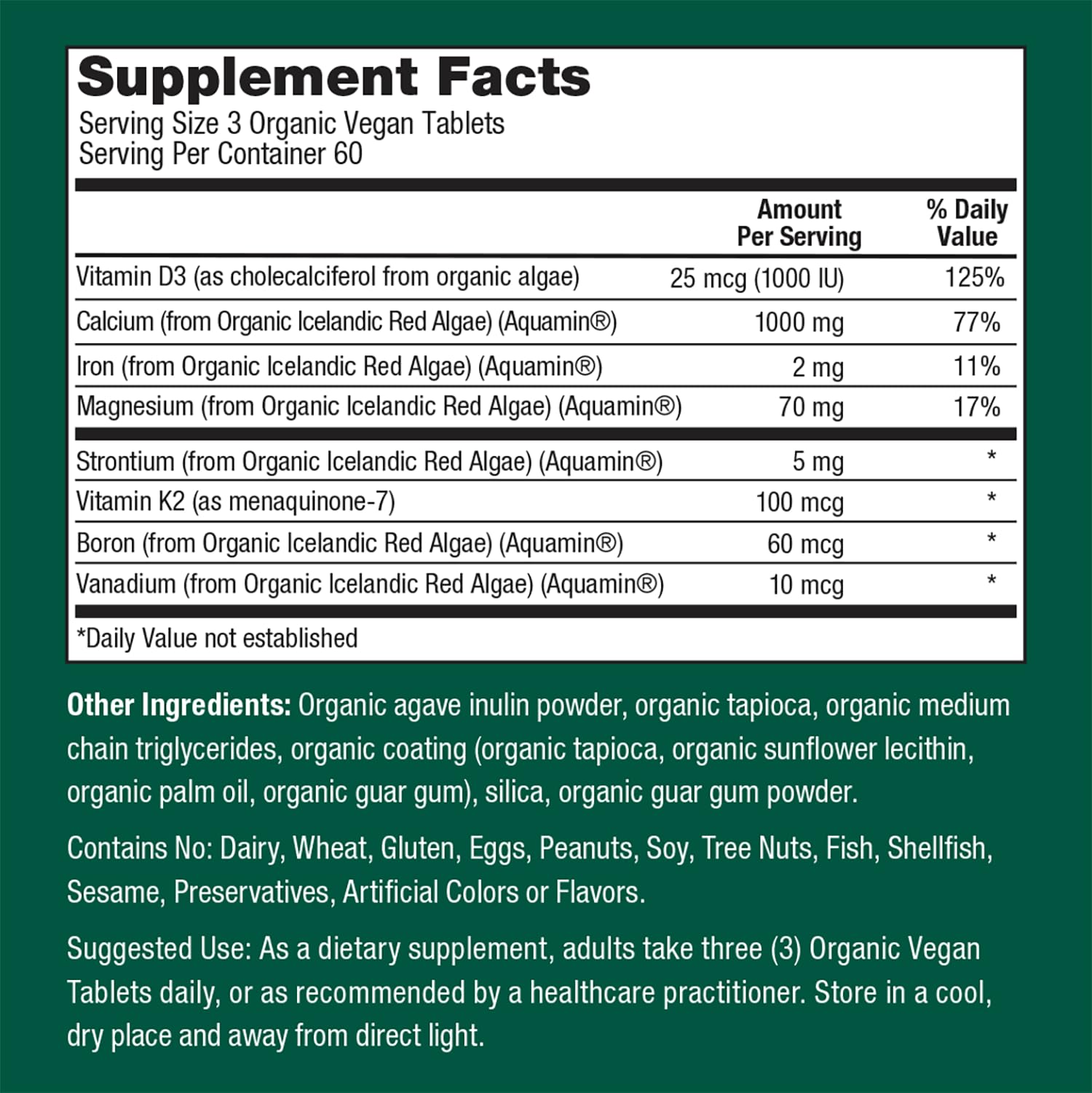 Serving suggestion: calcium tablets added to a smoothie