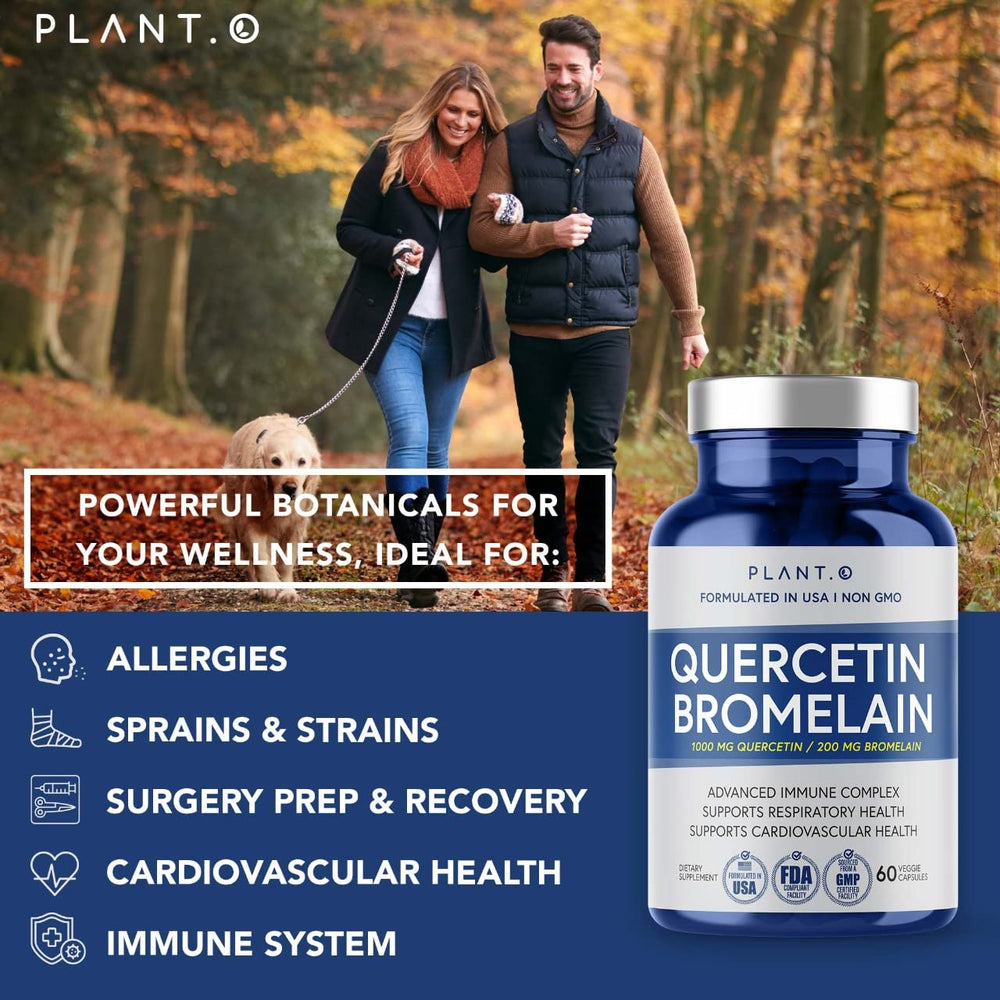 Quercetin 1000mg and Bromelain 200mg ingredients
