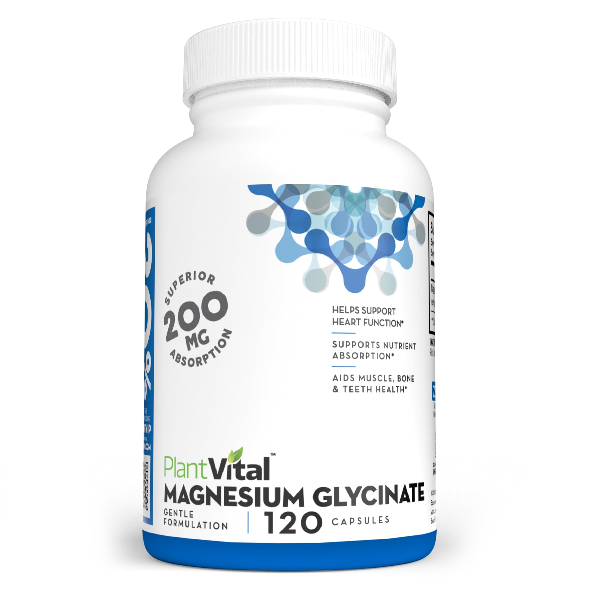 PlantVital Magnesium Glycinate bottle with capsules
