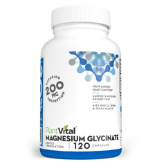 PlantVital Magnesium Glycinate bottle with capsules
