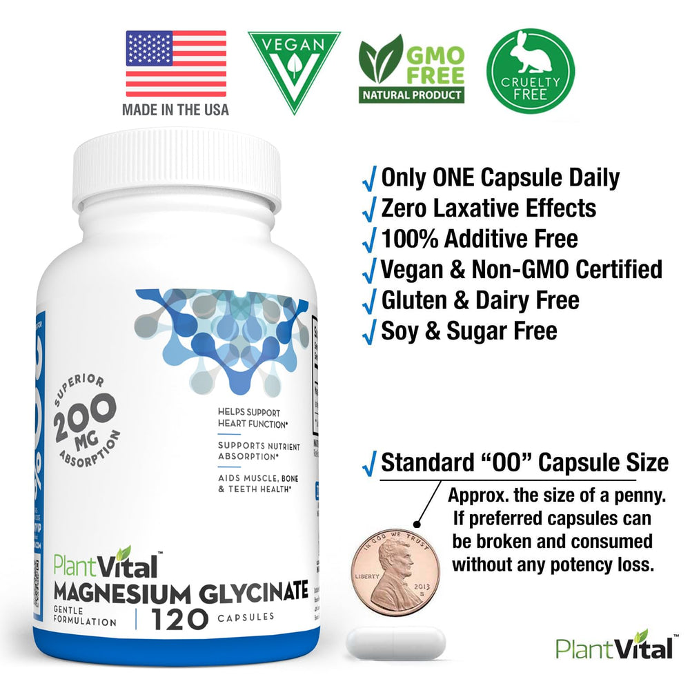 Nutritional information showing 200mg per capsule