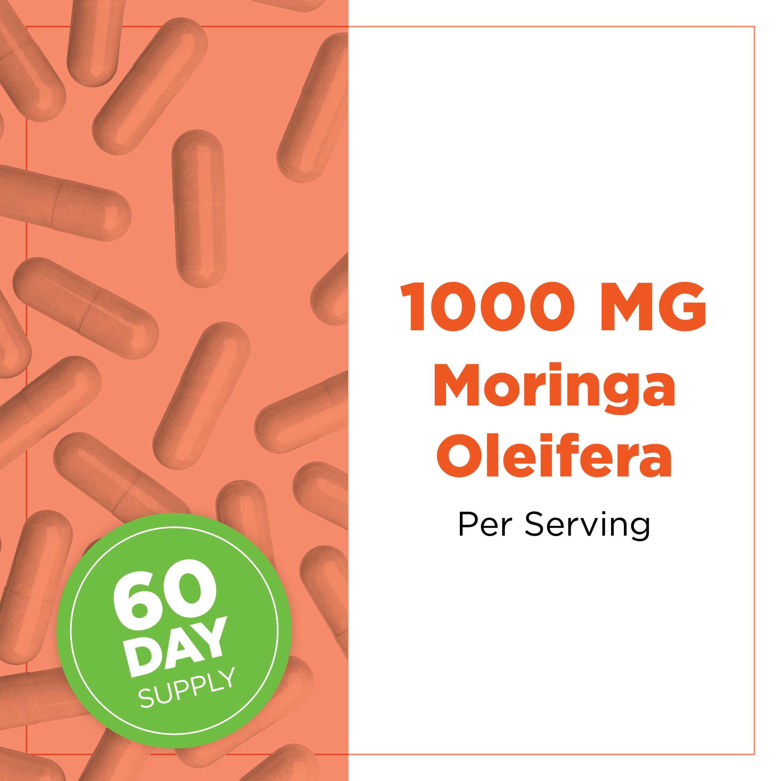 Organic Moringa capsules supporting breastfeeding and normal milk production
