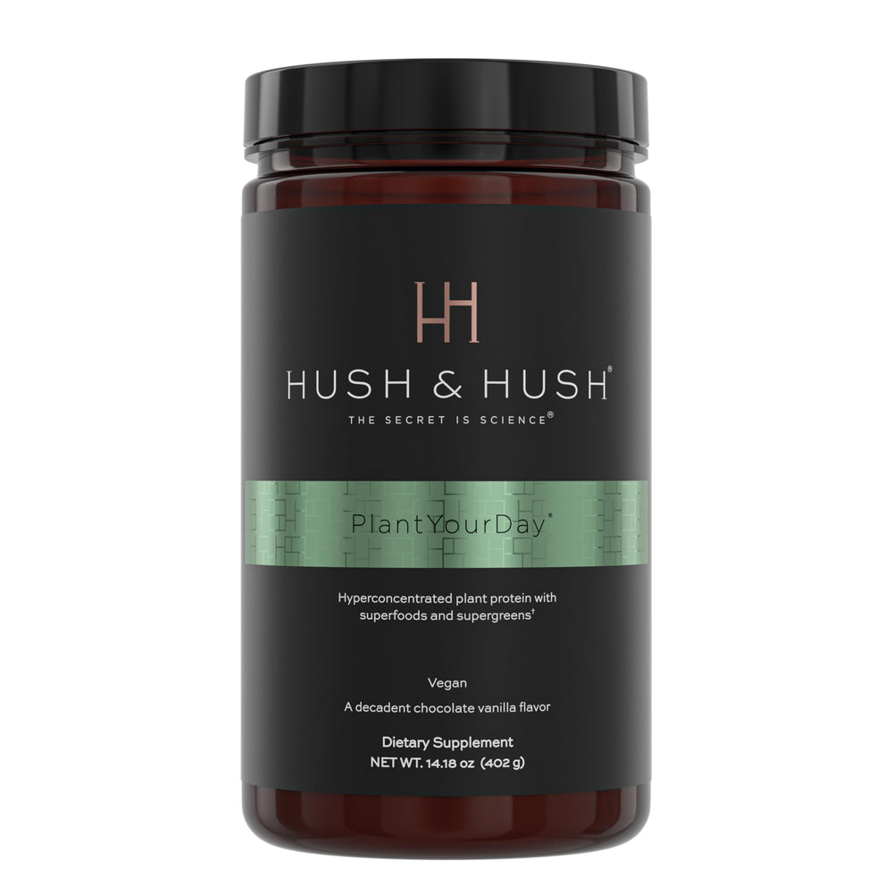 Front packaging view of Hush & Hush PlantYourDay 14.18 oz