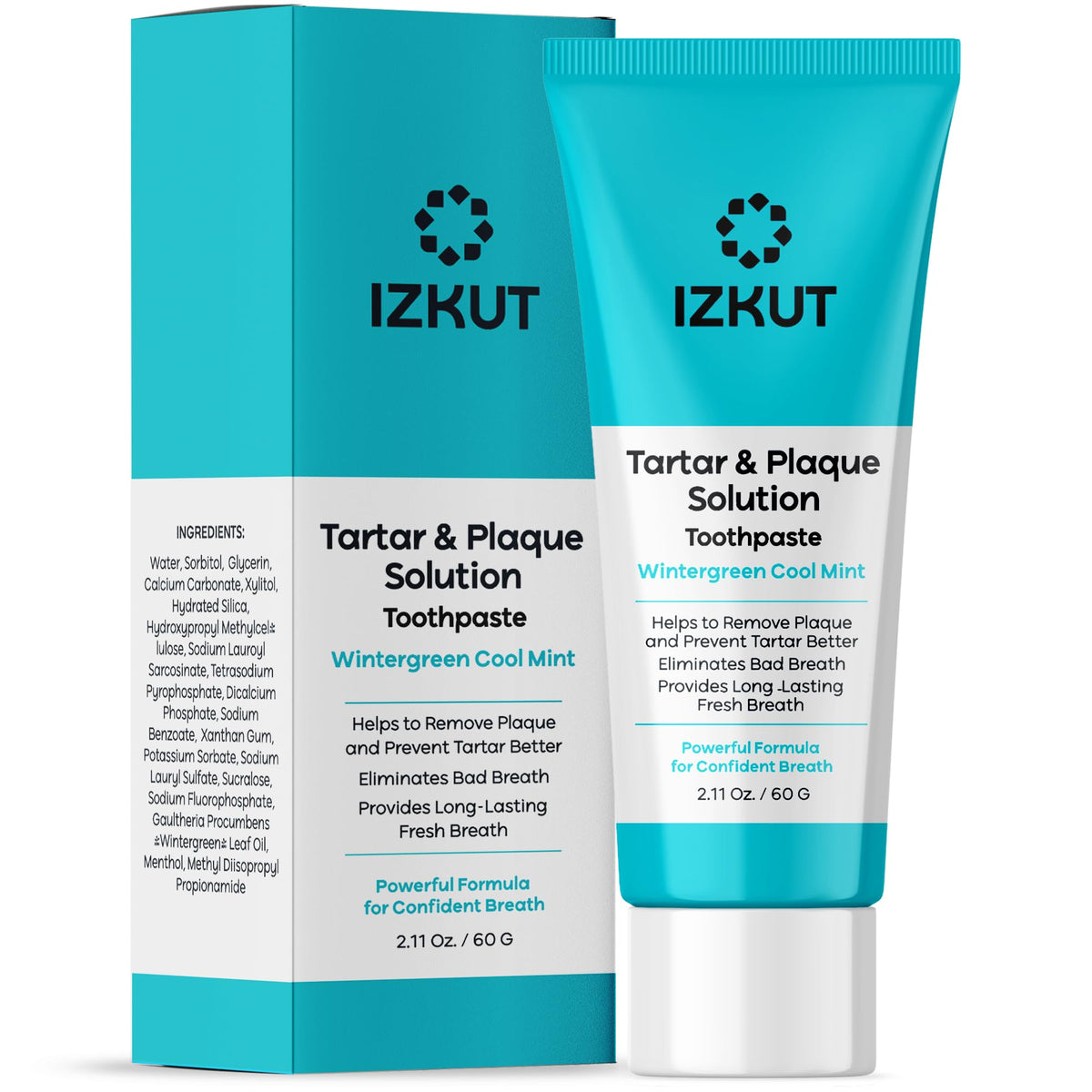Plaque & Tartar Remover Toothpaste tube with Wintergreen flavor
