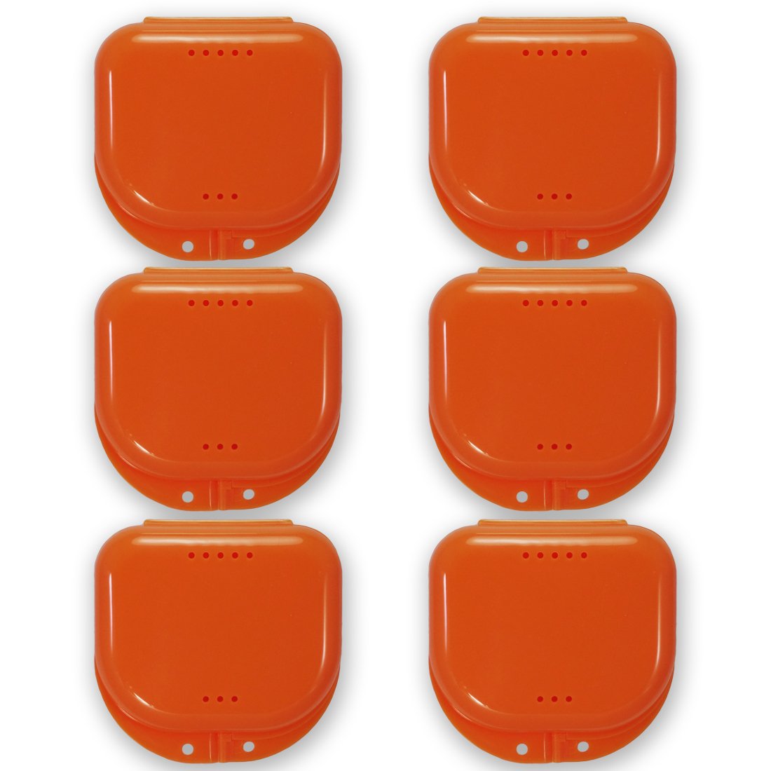 Plasdent orange retainer case, pack of 6