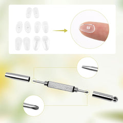 Plastic box packaging with partitions for nose pads