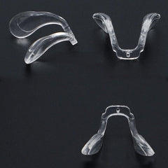 Close-up of plate glasses frame nose pads