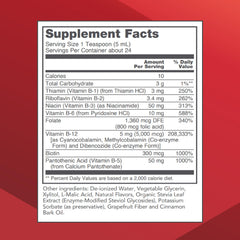 Label close-up showing 5,000 mcg B-12 in three forms