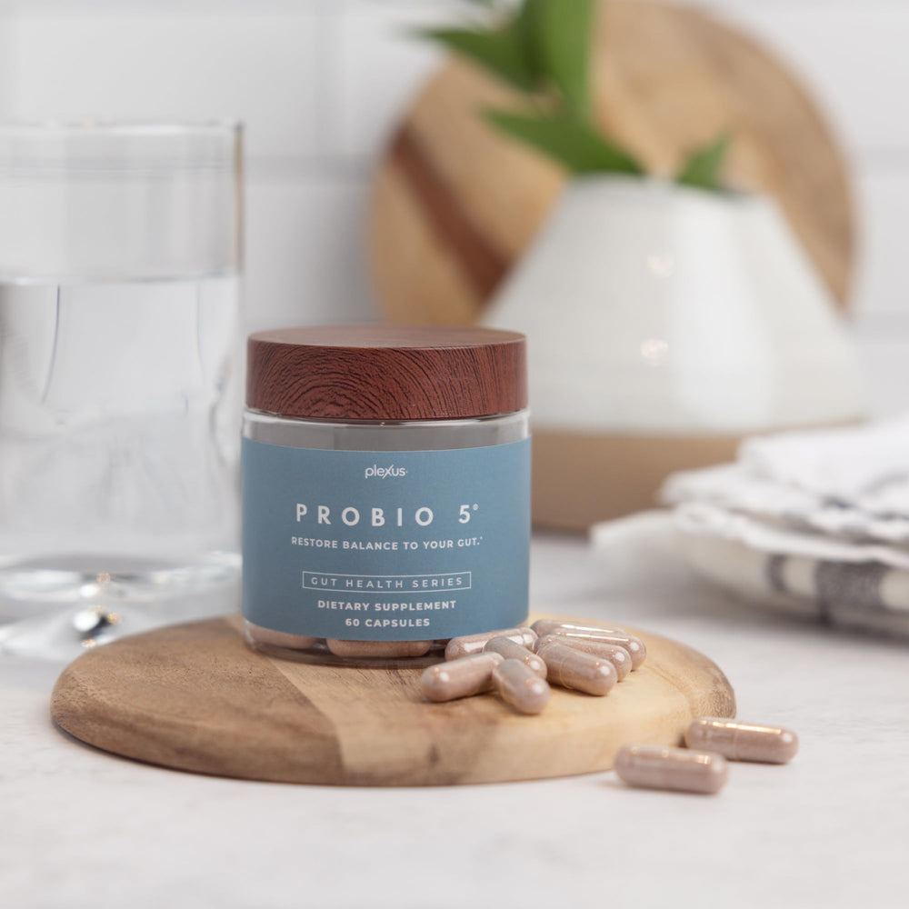 Graphic showing five probiotic strains in ProBio 5