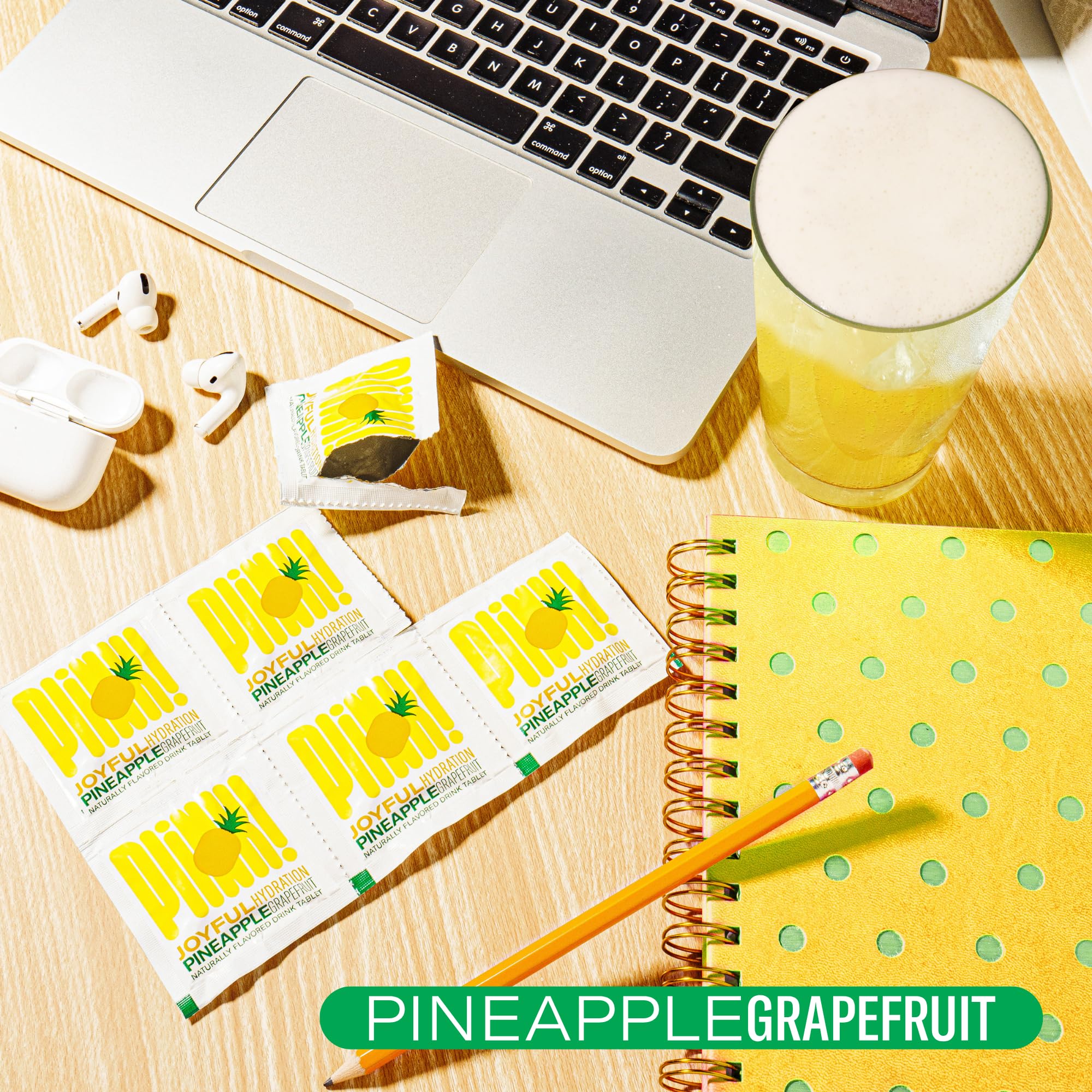 Plink electrolyte blend illustration highlights sodium, potassium, magnesium.