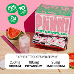 Plink Watermelon flavor close-up showing juicy taste and light salt finish.