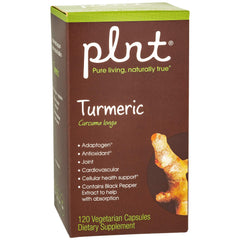 plnt Turmeric bottle front label