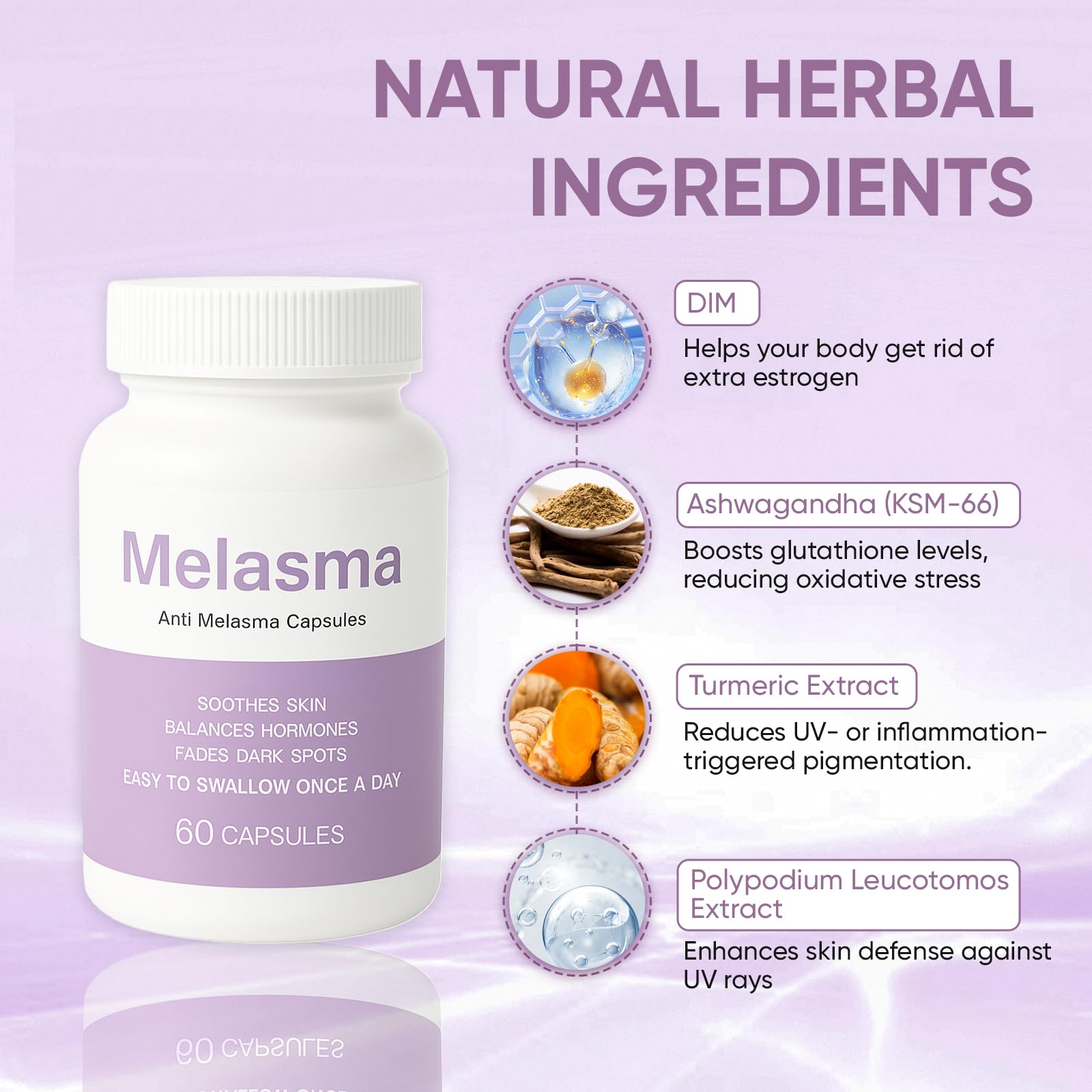 Illustration of spots reduction on face and body with PlocoXe Melanina