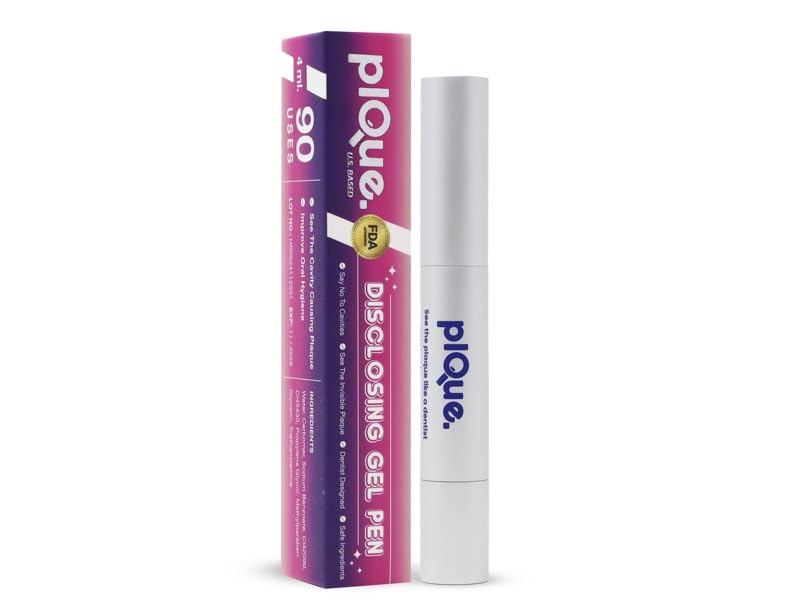 PLQUE Disclosing Gel Pen packaging on white background