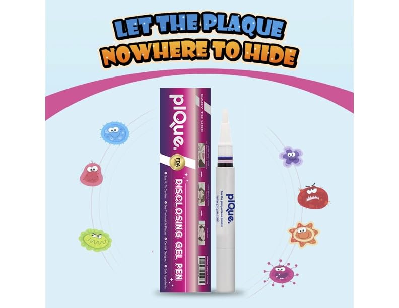 Child brushing with PLQUE Gel Pen as a learning tool