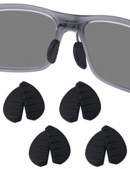 Soft silicone plug-in nose pads for glasses, size 12x5x2 mm
