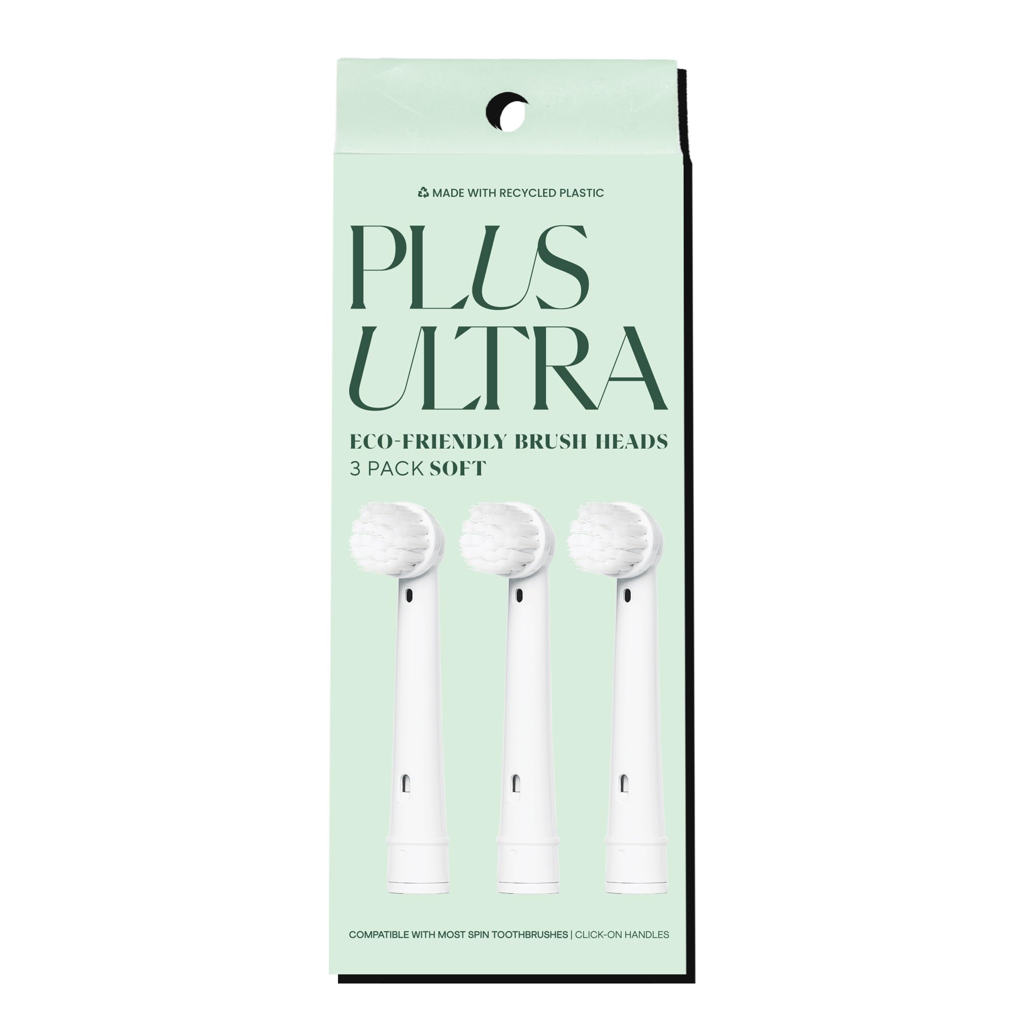 Plus Ultra Eco-Friendly Oral-B replacement heads 3-pack – front view