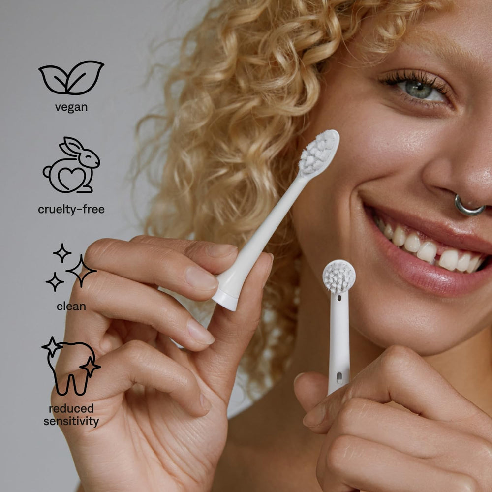 Plus Ultra 3-pack replacement heads – side view showing compatibility with Oral-B