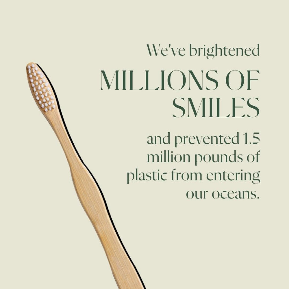 Eco-friendly packaging for bamboo toothbrush 4-pack