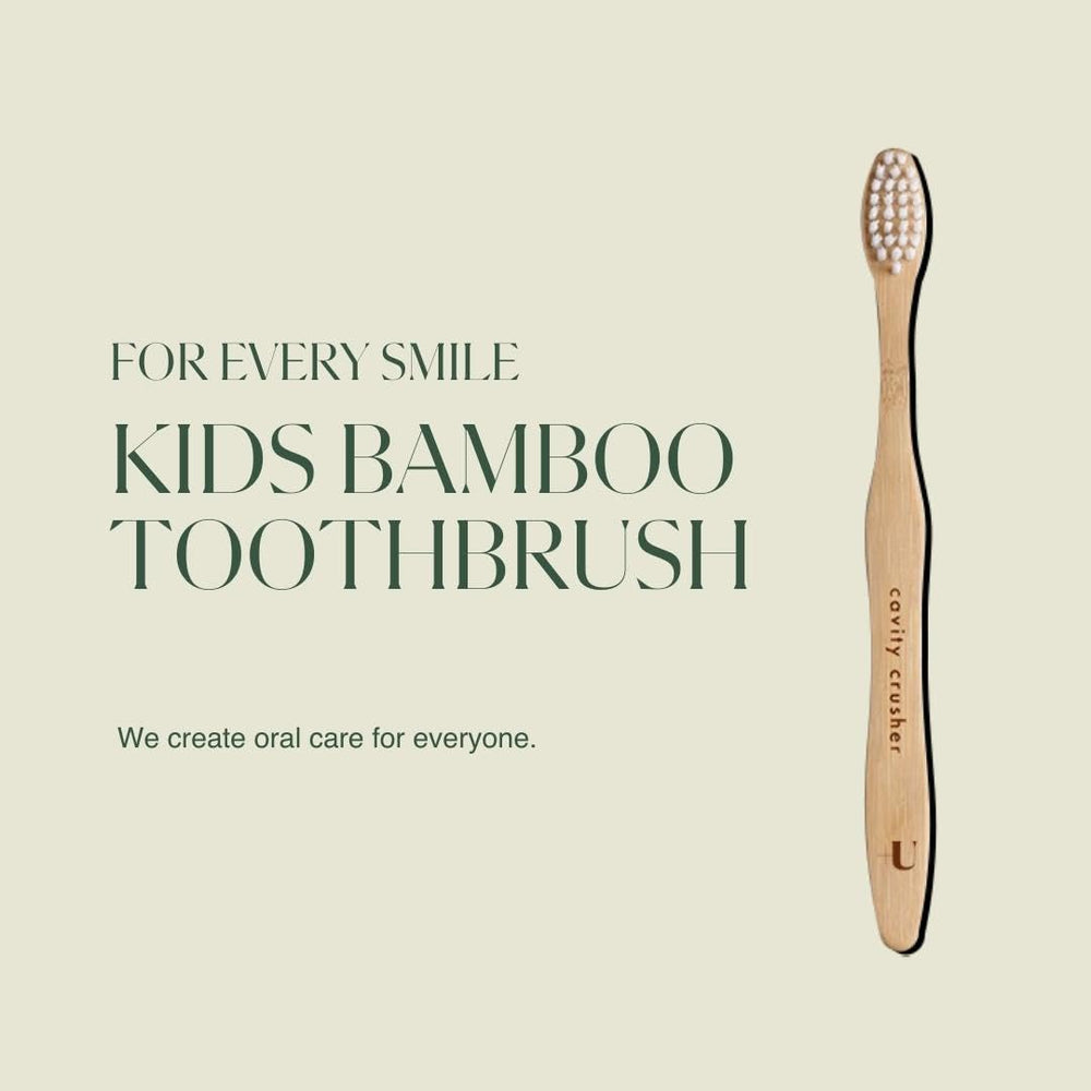 Side view of the 12-pack bamboo toothbrushes