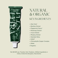Close-up of product label highlighting organic ingredients