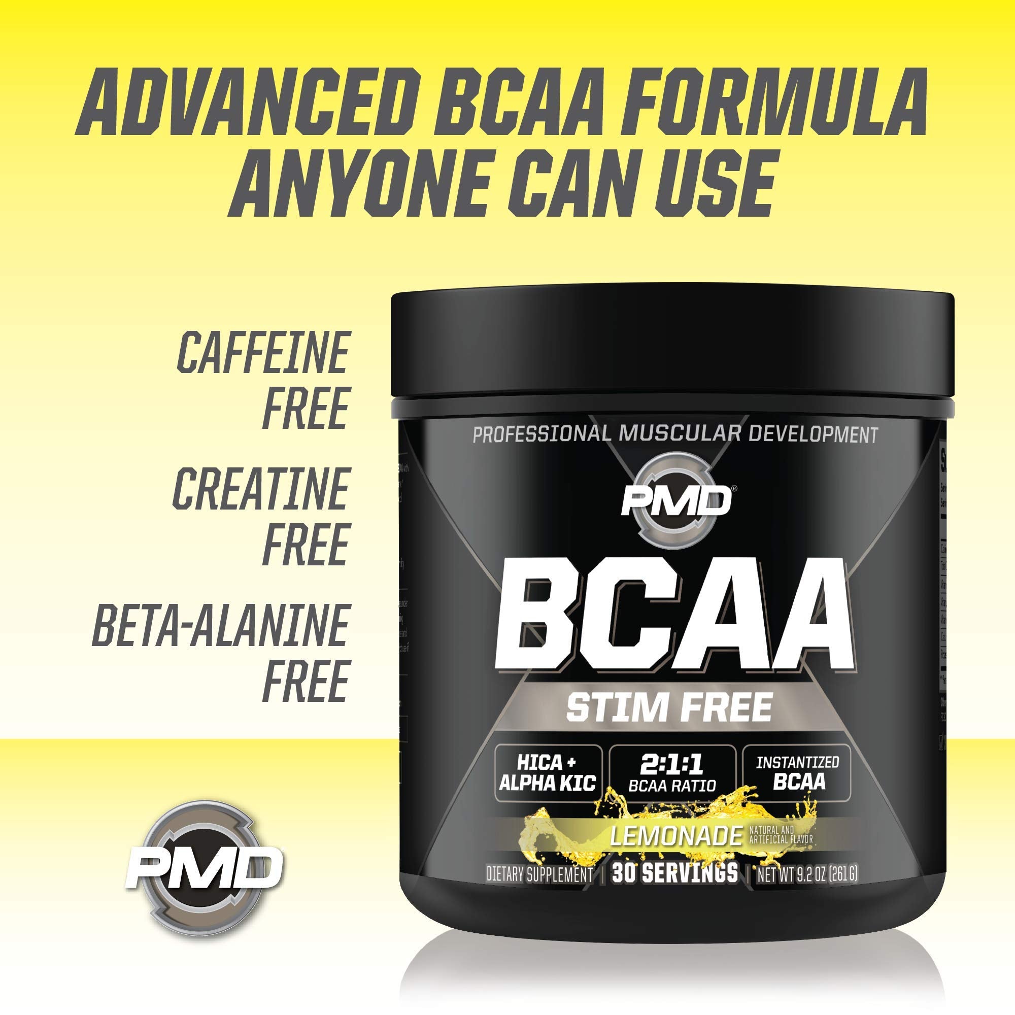 HICA and Alpha-KIC ingredients in PMD BCAA Stim-Free