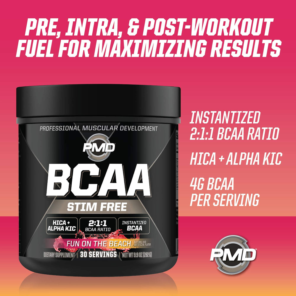PMD BCAA Stim-Free being mixed into a drink