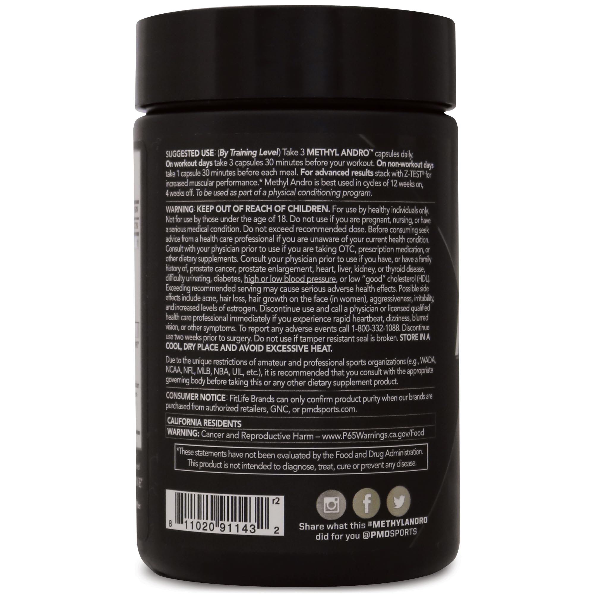 PMD Methyl Andro LaxoTest Complex visual suggests strength and vigor benefits.