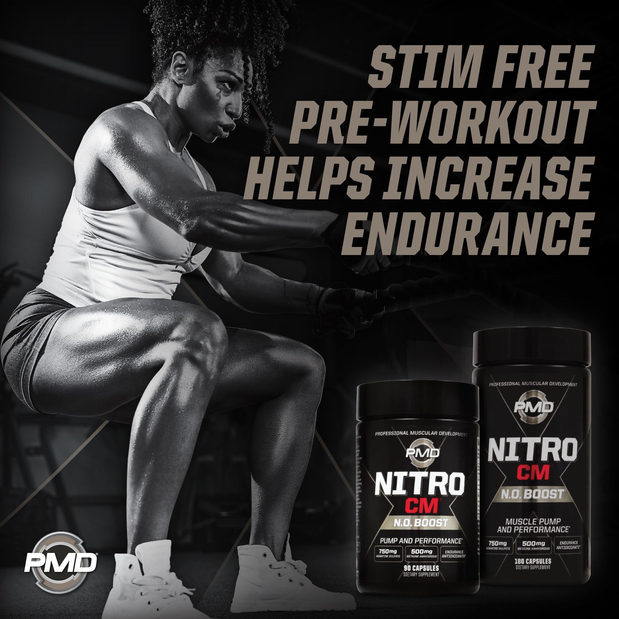 PMD Nitro CM gym scene suggests endurance and stamina during tough training.